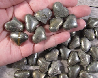 Pyrite Puffy Shaped 25 mm Heart K57