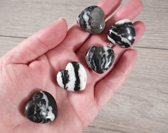 Zebra Jasper Heart 25 mm Shaped Stone