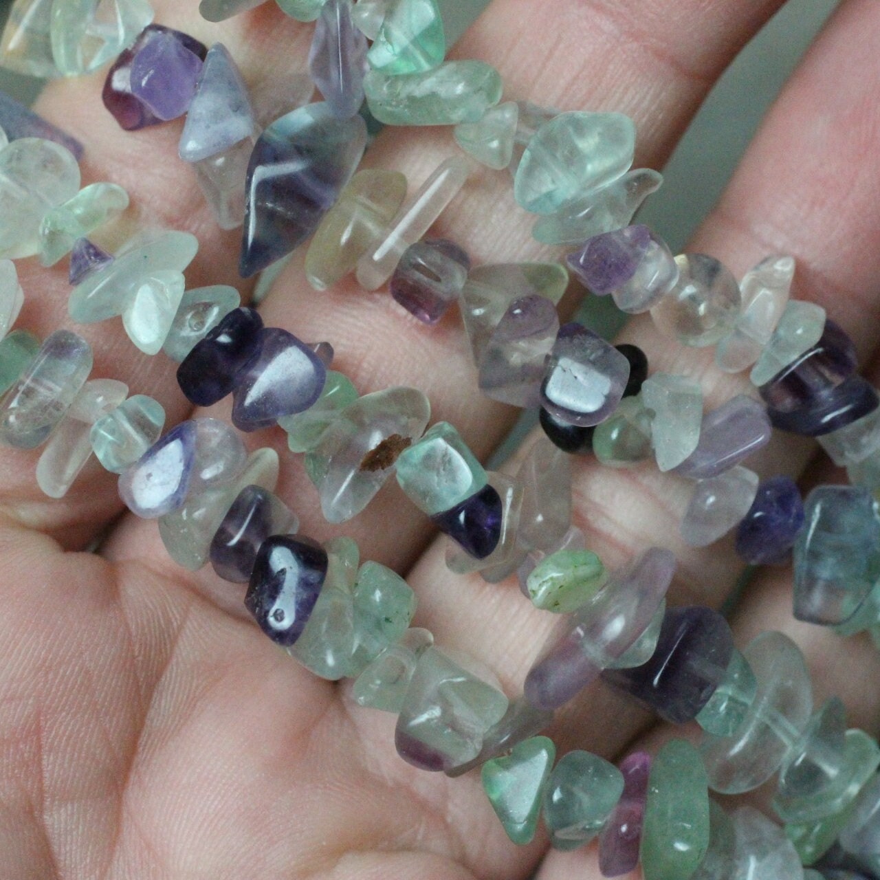 Bracelet Fluorite ou Fluorine 9-10 mm fil élastique