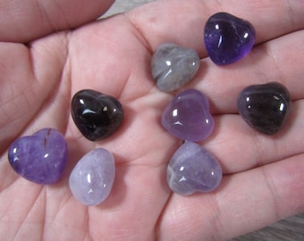 Amethyst Puffy 15 mm Heart Crystal