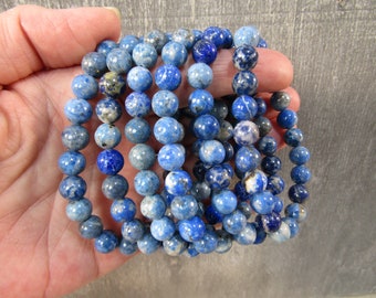 Lapis Lazuli Stretchy 8 mm Bracelet 046