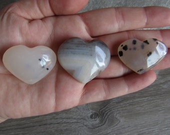 Dendritic Agate Heart 30 mm or About