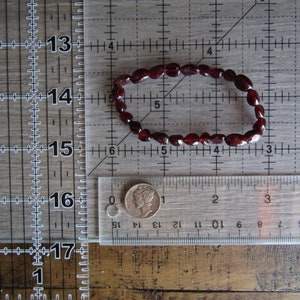 Garnet Stretchy String Oval Bracelet G48 image 9