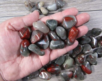 African Bloodstone 0.5 inch + Tumbled Stone T356