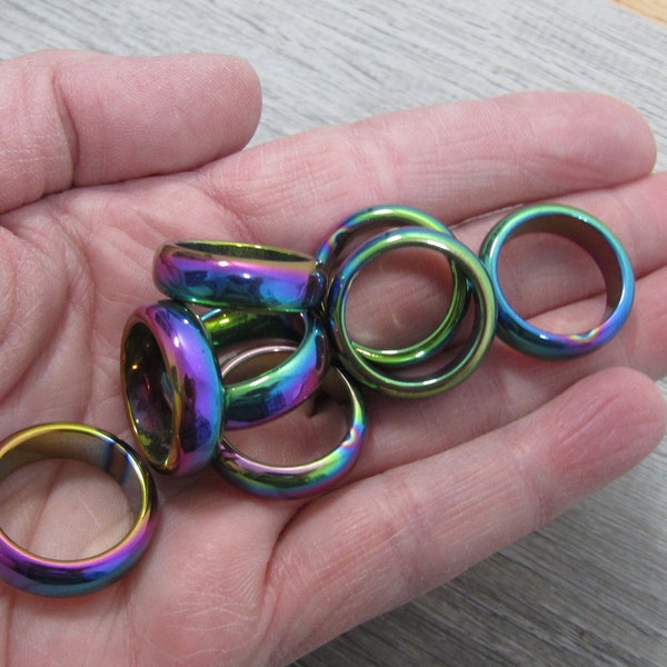 Rainbow Hematite Ring Approx. Size 6-7 M102