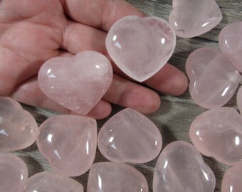 Rose Quartz Puffy About 40 mm Heart K337