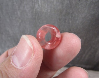 Cherry Quartz Pi Stone 14 mm Donut J131