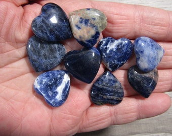 Sodalite Flat Heart 20 mm Shaped Stone