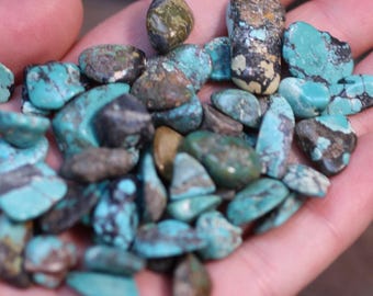 Turquoise 0.25 inch + Tumbled Stone T35