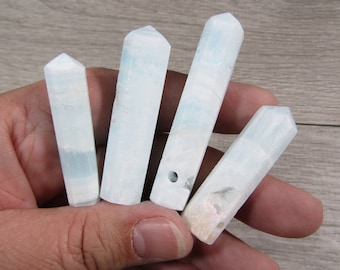 Caribbean Calcite Bead Small Wrappable Obelisk