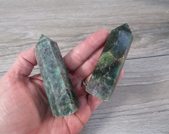 Green Lepidolite Stone 3 inch + Obelisk M320