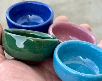 Handcrafted Ceramic Offering Bowl – 2.5" Small Ritual Dish, Altar Spiritual Vessel