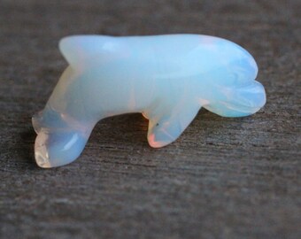 Opalite Stone Dolphin Figurine L47