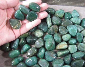 Fuchsite Tumbled Stone 1 inch + Crystal