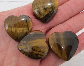 Tiger's Eye Flat 25 mm Heart K103