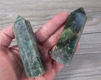 Green Lepidolite Stone 3 inch + Obelisk M320