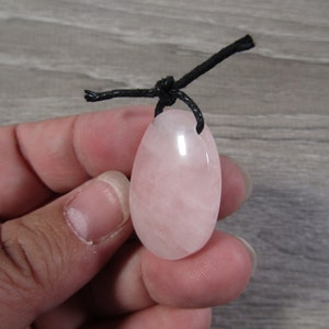 Rose Quartz Bead Drop Shapes with a Large Hole image 1