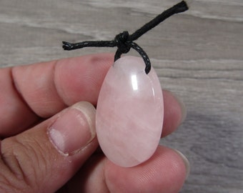 Rose Quartz Bead Drop Shapes with a Large Hole