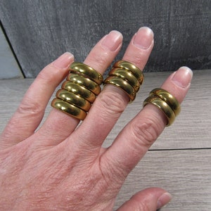 Gold Hematite Ring Approx. Size 6-7 M20