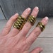 Gold Hematite Ring 21-22 mm Approx Size 6.5 M20