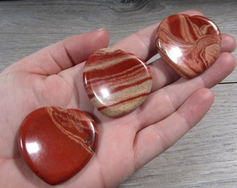 Red Jasper Heart Worry Stone Crystal