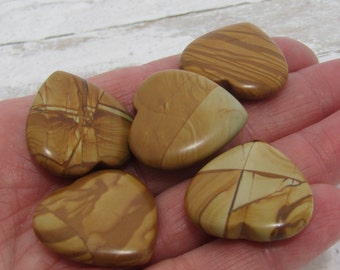 Picture Jasper Flat 25 mm Heart K124