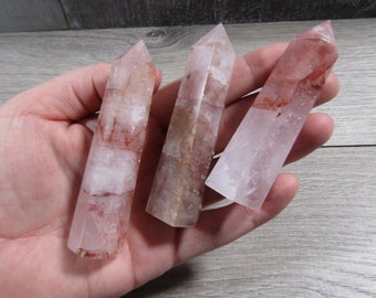 Hematoid Rose Quartz Large Obelisk M182