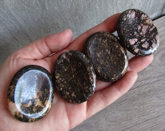 Rhodonite Worry Stone Crystal