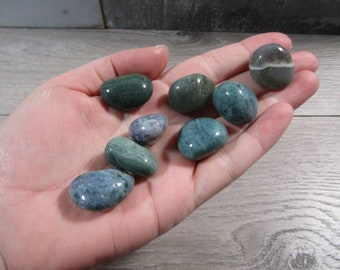 Moss Agate 1 inch + Tumbled Stones T237
