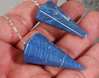 Blue Quartz Pendulum Crystal Divination Tool