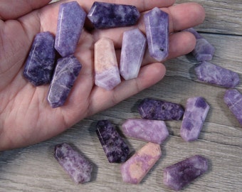 Lepidolite Double Terminated 1 inch + Flat Wand