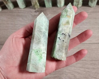 Green Moonstone Garnierite Obelisk 3 to 4 ounce Crystal