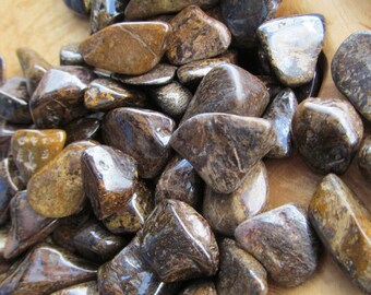 Bronzite Tumbled Stone 0.5 inch + Crystal