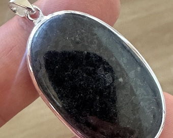 Nuummite Sterling Sterling Pendant / Approx 15 Grams