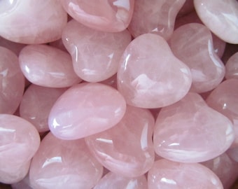Rose Quartz Puffy 25 mm Heart