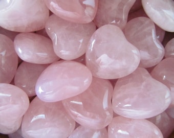 Rose Quartz Puffy 25 mm Heart A1