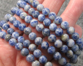 Blue Spot Jasper 6 mm Round Bracelet G271