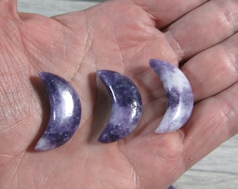 Lepidolite Crescent Crystal Moon FF52