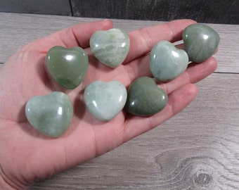 Serpentine Heart Puffy 27 mm Shaped Stone