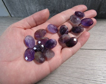 Amethyst Small Faceted Oval J14