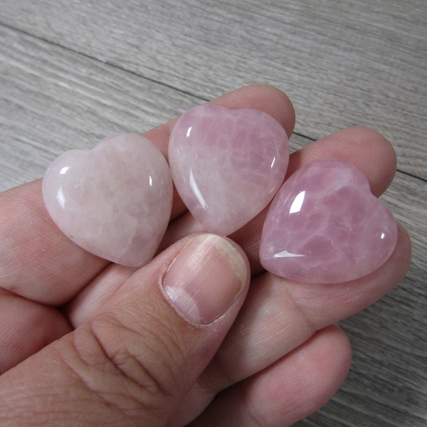 Rose Quartz 25 mm Heart with Flat Back K413