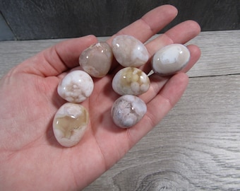 Flower Agate 3/4 inch + Tumbled Stone T324