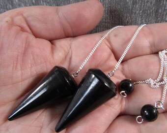 Shungite Pendulum Divination Tool, Crystal