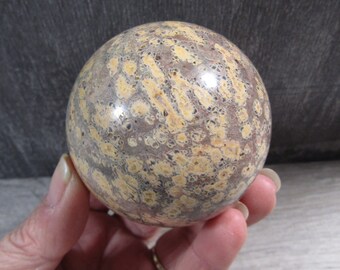 Leopard Skin Jasper Sphere 65 mm and 11.7 oz Crystal Ball