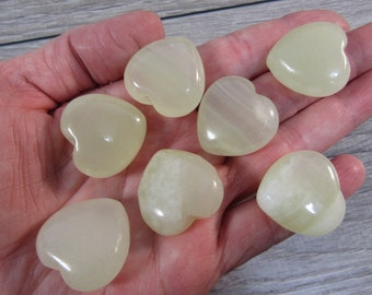 Green Onyx Heart Puffy 25 mm Shaped Stone