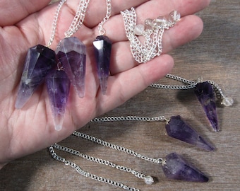 Amethyst Pendulum Faceted Crystal