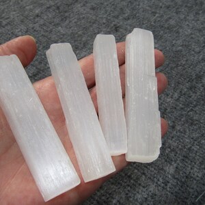 Selenite Wand 3.75 inch Raw Stick Wand SL4 image 6