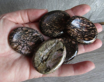 Rhodonite Worry Stone Shaped Crystal