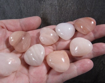 Peach Aventurine Heart Puffy Shaped Stone