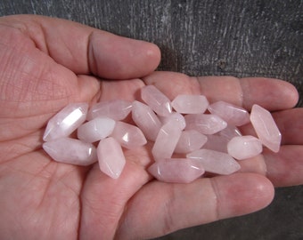 Rose Quartz Small Double Terminated Carved Point M4